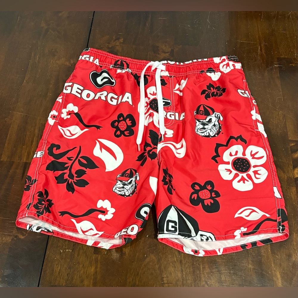 Wes and Willy Georgia Bulldogs Swim Trunks Men's size Large
